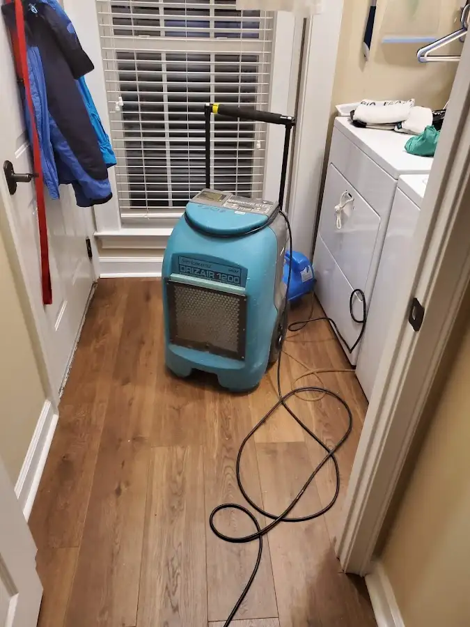 Commercial dehumidifier deployed for Flood Damage Cleanup in Weirton